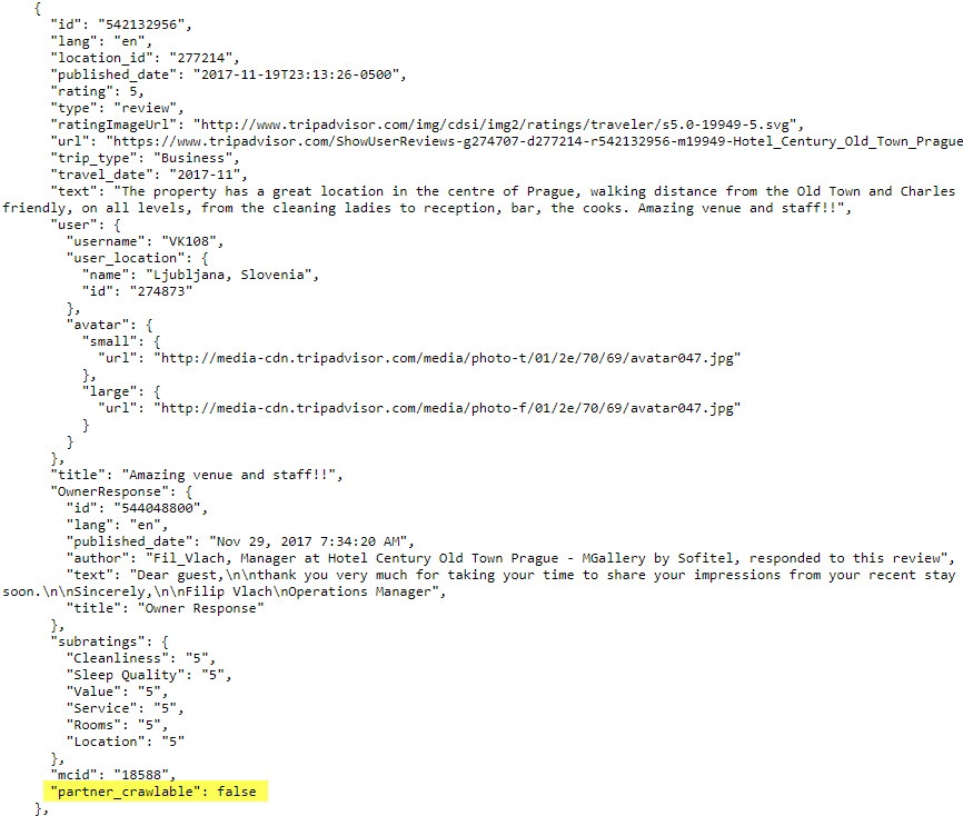 API crawlable false